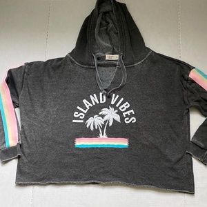 Oceandrive large Island vibe graphic hooded  sweater